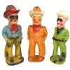 Image 1 : Carnival chalkware cowboy figures (3), Lone Ranger & Hopalong Cassidy, c.1930's-1940's era, Good to 