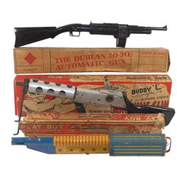 Toy guns (3), Marx Play Boy Sparkling Machine Gun, Buddy L Machine Gun & The Durlan 20-30 automatic 