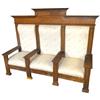 Image 1 : Lodge or Masonic 3-seat "Throne", quartersawn oak throughout, orig surface, missing some trim on one