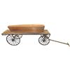 Image 1 : Casket carrier wagon w/early wood casket, bed has handle loops for carrying, c.1890, VG orig cond, 3