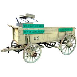 WWI Army freight delivery wagon, maker unknown, from Ed's OK Corral Museum, Chino Valley, AZ, VG con