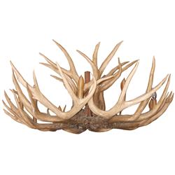Reproduction antler chandelier, nice large size, VG cond, 4 ft Dia.