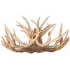 Image 1 : Reproduction antler chandelier, nice large size, VG cond, 4 ft Dia.