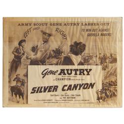 Western movie posters (2), Gene Autry in "Silver Canyon", c.1957 & Clayton Moore in "The Lone Ranger