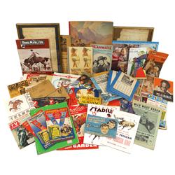 Western TV & movie paper, includes RR & Trigger notepad, Savage Arms & Ammo catalog, paper guns, not