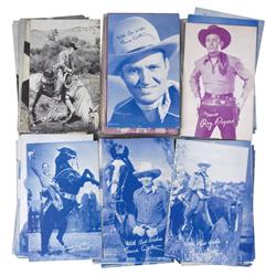 Arcade machine cowboy film star cards (180+), many different cowboys, all Exc unused cond, 5.5" x 3.