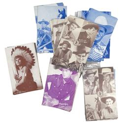 Arcade machine cowboy film starcards (180+), many different cowboys & Indians, all Exc unused cond, 