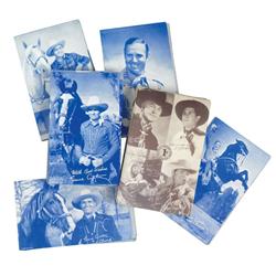 Arcade machine cowboy film star cards (180+), many different cowboys, all Exc unused cond, 5.5" x 3.