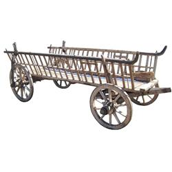 European log hauling wagon w/orig hardware, early 1900's, VG cond.