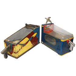 Coin-operated target games (2), A.B.T. Mfg, one in orig cond w/missing scoring head, other in Good o