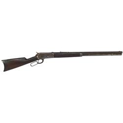 Rifle, Winchester, Model 1886, 45-90, octagonal bbl, crescent steel buttplate, S/N 48614, 26" bbl, r