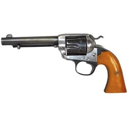 Revolver, Colt, Bisley, 38 Colt, Bakelite Grips, cylinder frame in the white, S/N 323398, bright bor