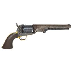 Revolver, Colt Model 1851 Navy Revolver, S/N 76715, 36 cal, 6 shot, 7 1/2" octagonal bbl, all serial