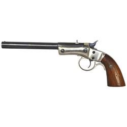 Handgun, Stevens, Offhand Target Model No. 35, 22 cal, refinished, moderate bore, missing flared end
