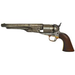 Revolver, Colt, Model 1860 Army, 44 cal, 8" bbl, S/N 34936, round cylinder, New York address, matchi