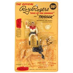Roy Rogers & Trigger figures by Heartland Plastics on orig display card, Near-Mint cond.