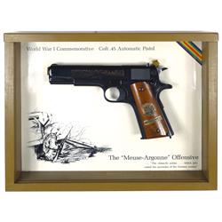 Pistol, Colt, WWI Commemorative, "The Meuse-Argonne Offensive", 45 cal, S/N 6183-MA, As New cond w/w