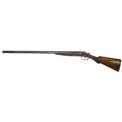 Shotgun, "BTC & Co"(Buttplate), Side by Side, 12 Ga, exposed hammers, Damascus barrels, 32" bbl, 48 