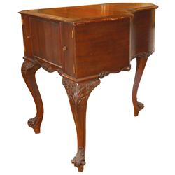 Record player in Baby Grand piano, maker unknown, ornate mahogany cabinet in orig working cond, c.19