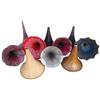 Image 1 : Phonograph horns (10), 2 are wood, 8 are metal, all Fair to Good cond.