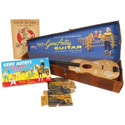 Gene Autry guitar by Emenee Musical Toys, Exc cond w/no strap, box in VG cond w/some wear, Gene Autr