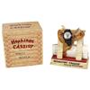 Image 1 : Hopalong Cassidy wrist watch by U.S. Time Co., watch on saddle display w/papers, c.1950's, Exc cond.