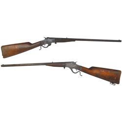 Rifles (2), Stevens, Marksman-12, 22 cal, 20" bbl, takedown, needs parts & Stevens, 22 cal takedown,