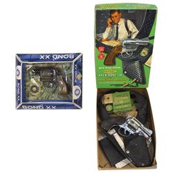 Toy guns, Mattel Official Detective Shootin' Shell Snub-Nose .38 in box & Bond XX cap gun by Ohio Ar