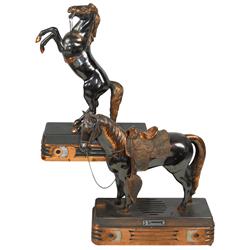 Figural horse radios (4), box lot for parts or for restoration, all untested, up to 14"H.