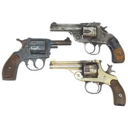 Revolvers (3), Forehand Arms: 32 cal, 5 shot, double action, nickel-plated, S/N 269485, Harrington a