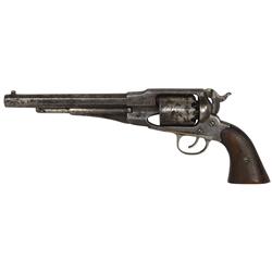Revolver, Remington New Model Army, 8" bbl, refinished, nickel, 44 cal, six shot, finish loss throug