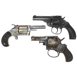 Revolvers (3), Forehand"British Bulldog", 32 cal,7 shot, double action, S/N2250, Poor cond, Ranger N