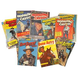 Hopalong Cassidy & Gene Autry comic books (27), all 10 Cent comics, Fair to VG cond.