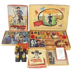 Hopalong Cassidy Field Glasses, Exc cond in orig box w/missing end flap, Hopalong Cassidy Dental Kit