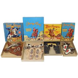 Toy cap guns & holsters w/boxes, Texas Ranger double holster w/Texas Ranger cap gun in correct box, 