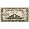 Image 1 : ALBERTA PROSPERITY CERTIFICATE.  $1.00.  August 5, 1936.  CH-A-1.  No. 99681.  Three stamps on back.