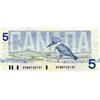 Image 1 : BANK OF CANADA.  $5.00.  1986 Issue.  BC-56a-i. The rare EPW prefix.  Blue B.P.N. No. 35.  Serial No