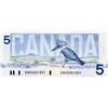 Image 1 : BANK OF CANADA.  $5.00.  1986 Issue.  BC-56aA-i.  Blue B.P.N.  No. ENX3201551.  CU.  