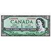 Image 1 : BANK OF CANADA.  $1.00.  1954 Issue.  BC-37b.  Beattie-Rasminsky.  No. K/N2000000.  AU+.