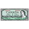 Image 1 : BANK OF CANADA.  $1.00.  1954 Issue.  BC-37b.  Beattie-Rasminsky.  No. M/N6000000.  AU.