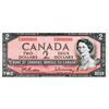Image 1 : BANK OF CANADA.  $2.00.  1954 Issue.  BC-38b.  Beattie-Rasminsky.  No. H/U3000000.  AU+.
