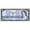 Image 1 : BANK OF CANADA.  $5.00.  1954 Issue.  BC-39b.  Beattie-Rasminsky.  No. I/X2000000.  AU+.