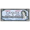Image 1 : BANK OF CANADA.  $5.00.  1954 Issue.  BC-39b.  Beattie-Rasminsky.  No. L/X3000000.  AU+.
