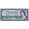 Image 1 : BANK OF CANADA.  $1.00.  1954 Issue.  BC-37a.  Beattie-Coyne.  No. D/N2222222.  CU.