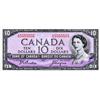Image 1 : BANK OF CANADA.  $10.00.  1954 Issue.  BC-40a.  Beattie-Coyne.  No. X/D5555555.  CU.
