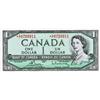 Image 2 : BANK OF CANADA.  $1.00.  1954 Issue.  BC-37bA.  Beattie-Rasminsky.  No. *S/O0276060.  $1.00.  1954 I