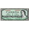 Image 1 : BANK OF CANADA.    $1.00.  1954 Issue.  BC-37bA-i.  Beattie-Rasminsky.  No. *O/Y0064566.  CCCS grade