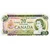 Image 1 : BANK OF CANADA.    $20.00.  1969 Issue.  BC-50bA.  Lawson-Bouey.  No. *WV1240545.  CCCS graded Extra
