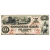 Image 1 : THE COLONIAL BANK OF CANADA. $10.00. 1859. CH-130-10-04-12. No. 72/A. PMG graded AU-53.