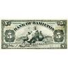 Image 1 : THE BANK OF HAMILTON. $5.00. June 1, 1914. CH-345-20-04. No. 1272515. 'E…E' overprinted twice in red